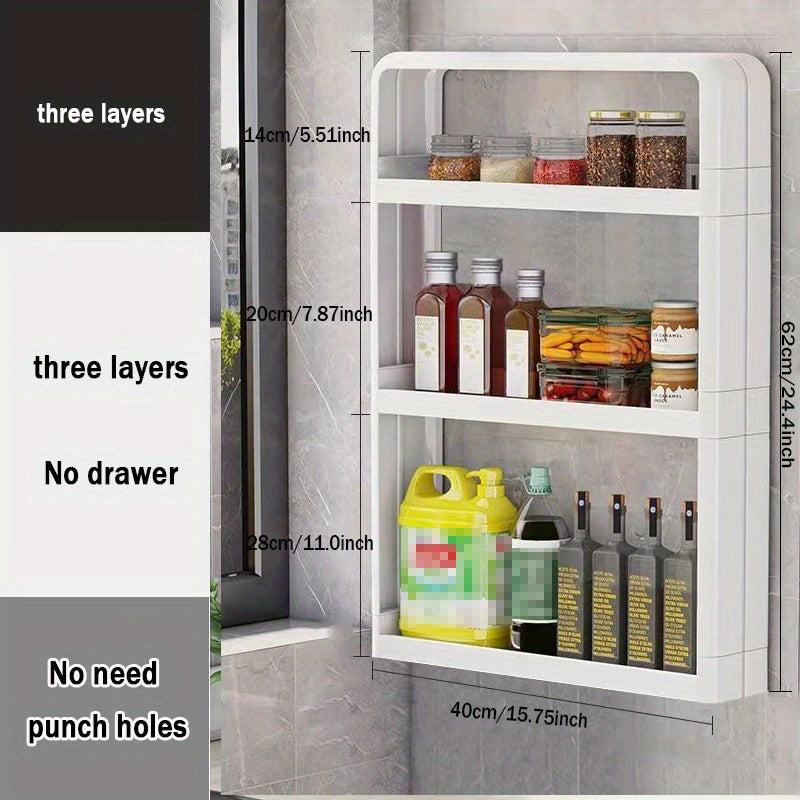 3 Tier Spice Rack Organizer with Hooks