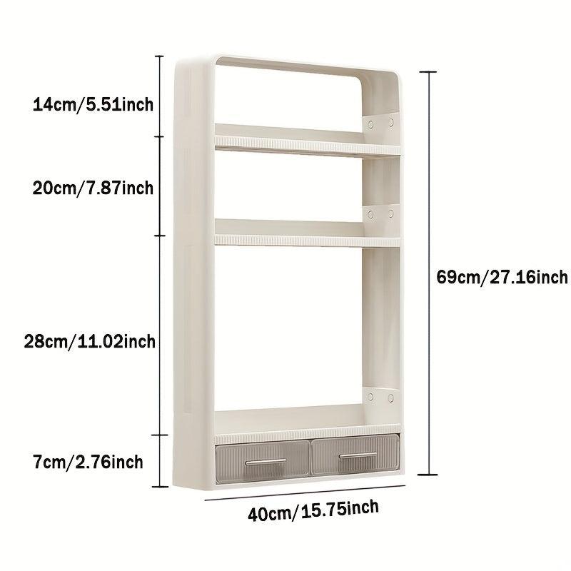 3 Tier Spice Rack Organizer with Hooks