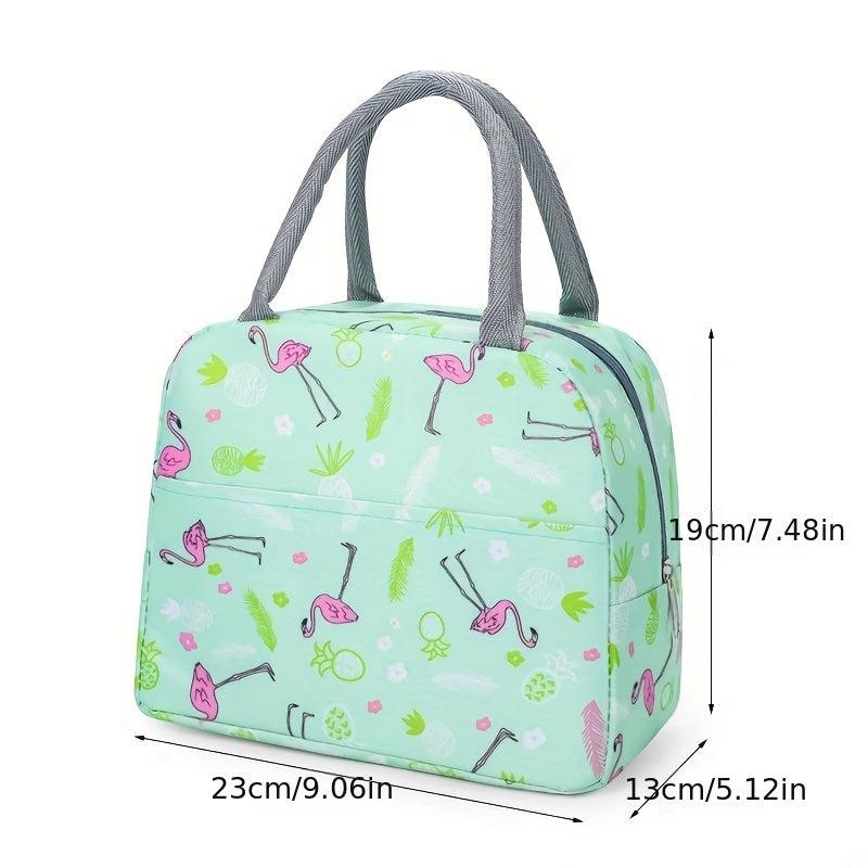 1pc Flamingo Lunch Box Bag Thermal Insulated Portable Bag