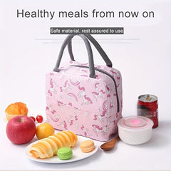 1pc Flamingo Lunch Box Bag Thermal Insulated Portable Bag