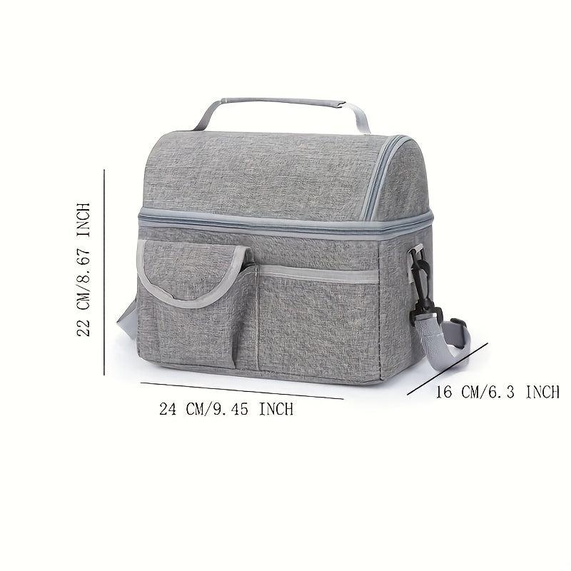 Waterproof Bento Bag with Ice Pack and Shoulder Strap