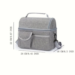 Waterproof Bento Bag with Ice Pack and Shoulder Strap
