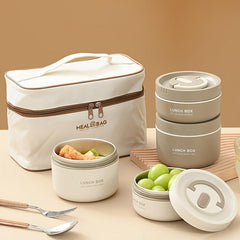 Stainless Steel Insulated Lunch Box Set - Leakproof and Portable