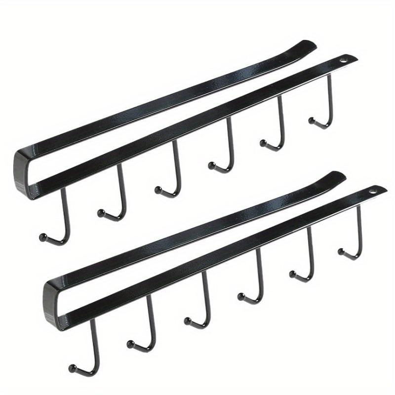 2pcs Mug Hooks Under Cabinet Storage Rack for Coffee Cups Scarves