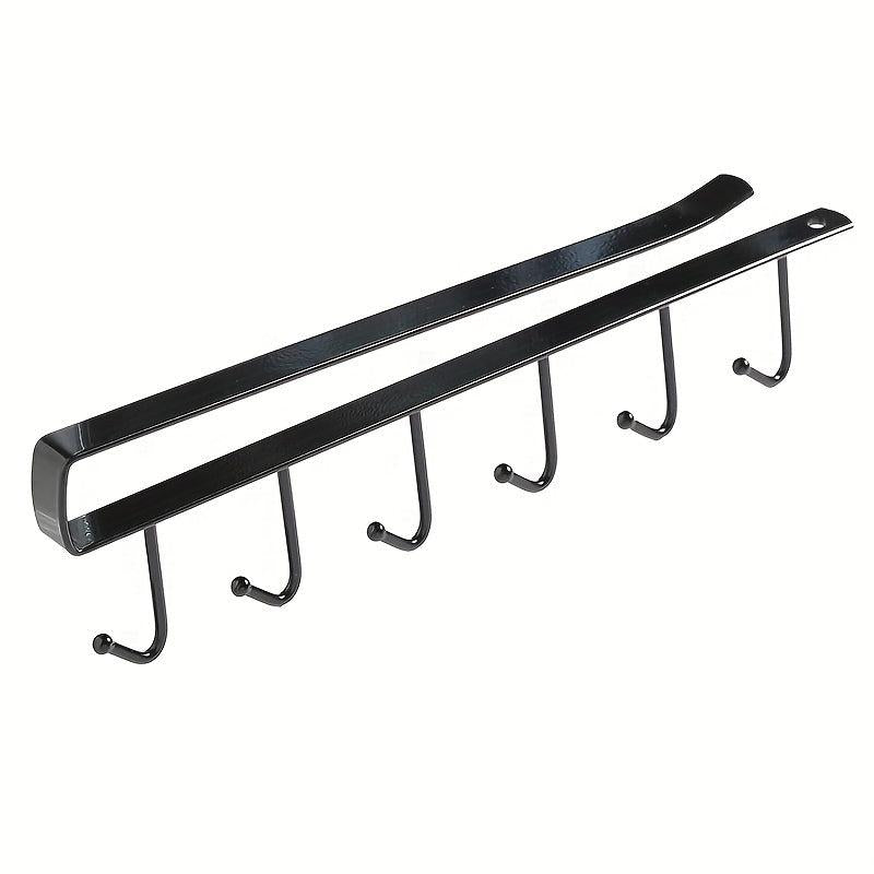 2pcs Mug Hooks Under Cabinet Storage Rack for Coffee Cups Scarves