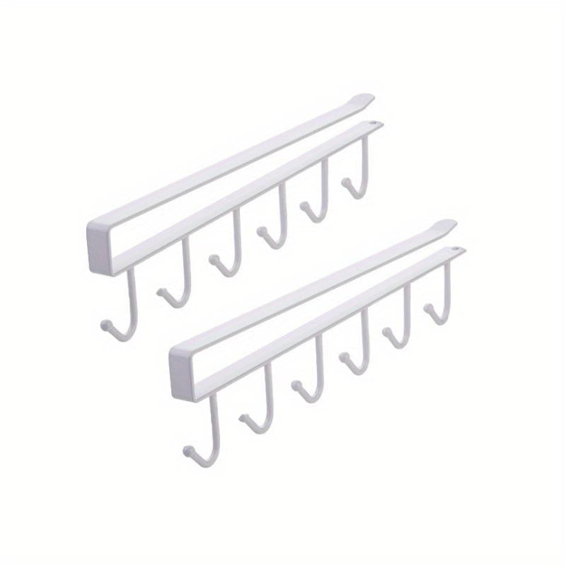 2pcs Mug Hooks Under Cabinet Storage Rack for Coffee Cups Scarves