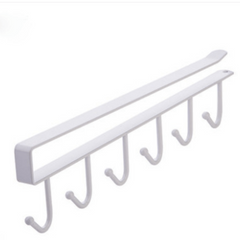 2pcs Mug Hooks Under Cabinet Storage Rack for Coffee Cups Scarves