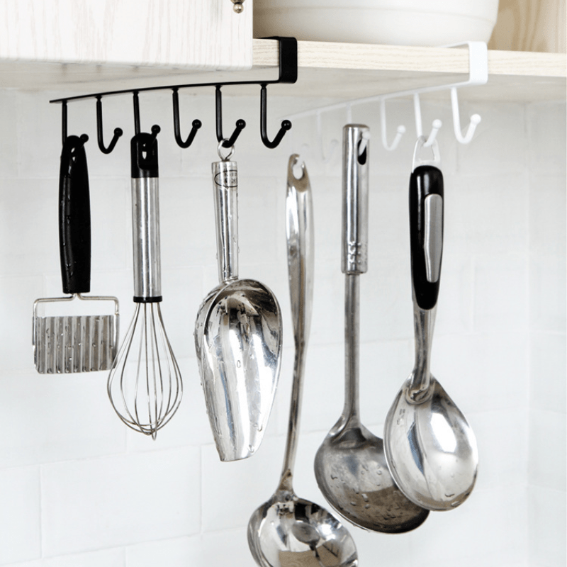 2pcs Mug Hooks Under Cabinet Storage Rack for Coffee Cups Scarves