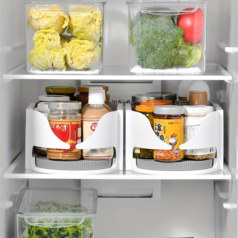 Rotatable Storage Box Refrigerator Beer Beverage Seasoning Storage Rack