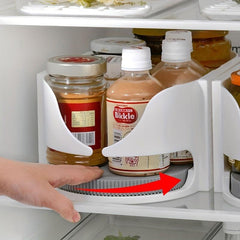 Rotatable Storage Box Refrigerator Beer Beverage Seasoning Storage Rack