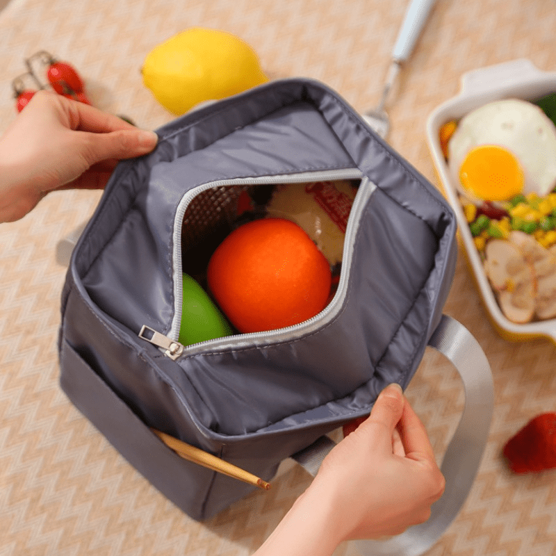 Large Insulated Thermal Lunch Bag Oxford Cloth Bento Box Storage Waterproof