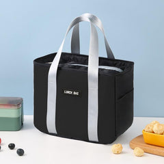 Large Insulated Thermal Lunch Bag Oxford Cloth Bento Box Storage Waterproof