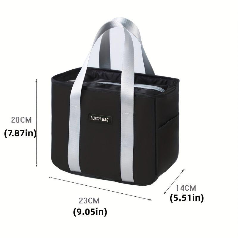 Large Insulated Thermal Lunch Bag Oxford Cloth Bento Box Storage Waterproof