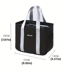 Large Insulated Thermal Lunch Bag Oxford Cloth Bento Box Storage Waterproof