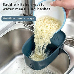 Hangable Kitchen Sink Drainer Basket with Filter Separation