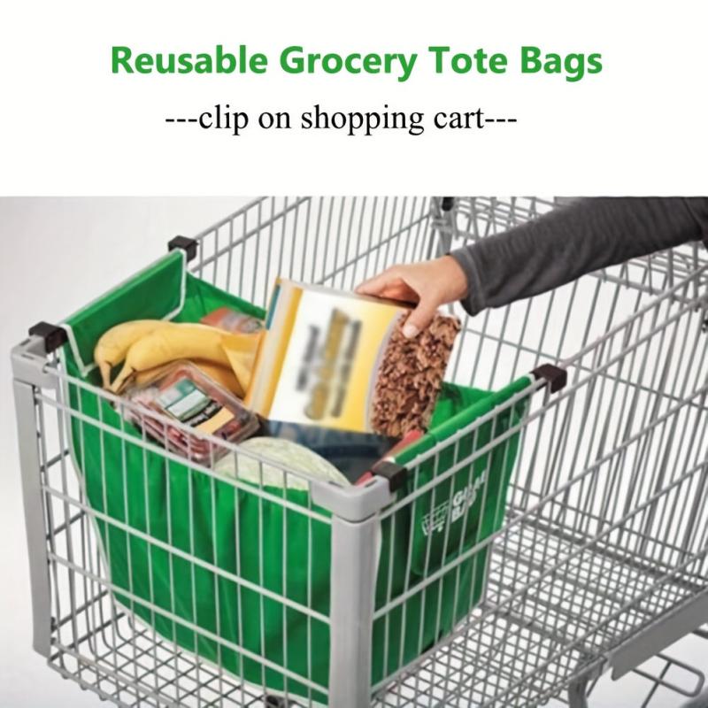 Reusable Shopping Cart Bag Foldable Non Woven Portable Tote for Daily Use