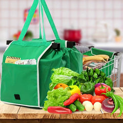 Reusable Shopping Cart Bag Foldable Non Woven Portable Tote for Daily Use