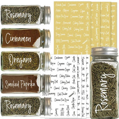 278pcs Transparent Kitchen Pantry Labels Preprinted Spice Labels For Jars