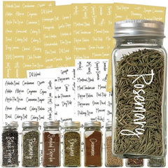 278pcs Transparent Kitchen Pantry Labels Preprinted Spice Labels For Jars