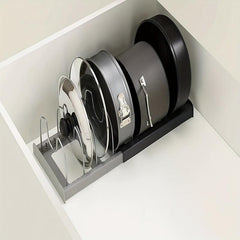 Retractable Plate Dish Storage Rack Pot Lid Holder Kitchen Utensil Organizer