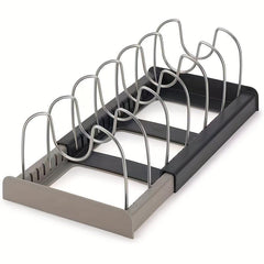 Retractable Plate Dish Storage Rack Pot Lid Holder Kitchen Utensil Organizer