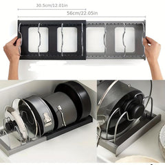 Retractable Plate Dish Storage Rack Pot Lid Holder Kitchen Utensil Organizer