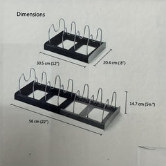 Retractable Plate Dish Storage Rack Pot Lid Holder Kitchen Utensil Organizer