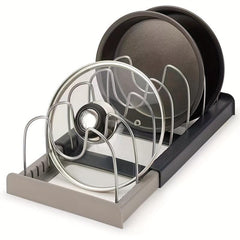 Retractable Plate Dish Storage Rack Pot Lid Holder Kitchen Utensil Organizer