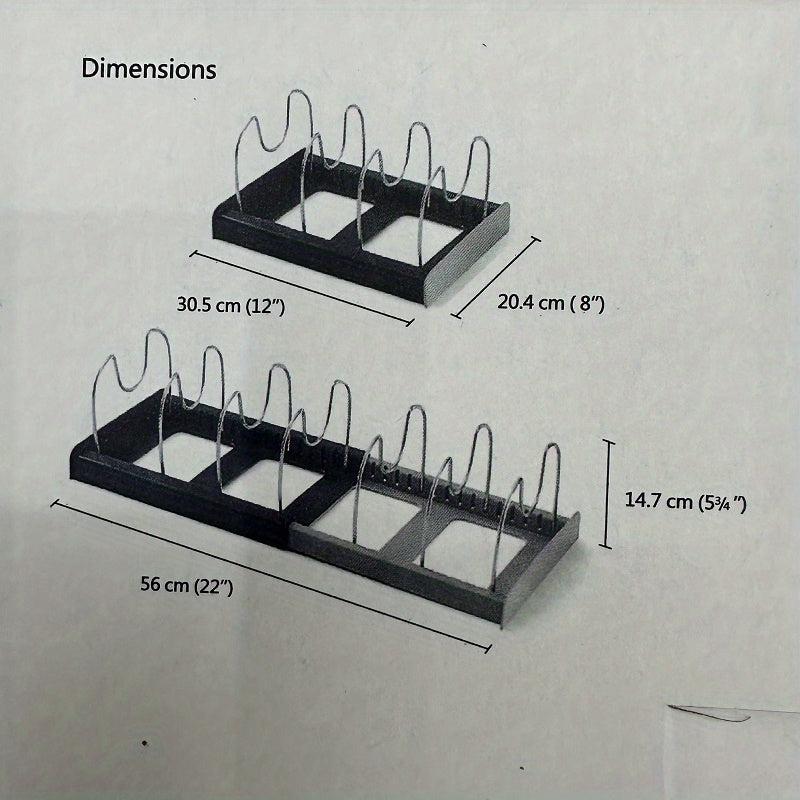 Retractable Plate Dish Storage Rack Pot Lid Holder Kitchen Utensil Organizer