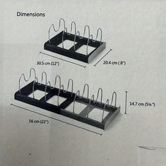 Retractable Plate Dish Storage Rack Pot Lid Holder Kitchen Utensil Organizer