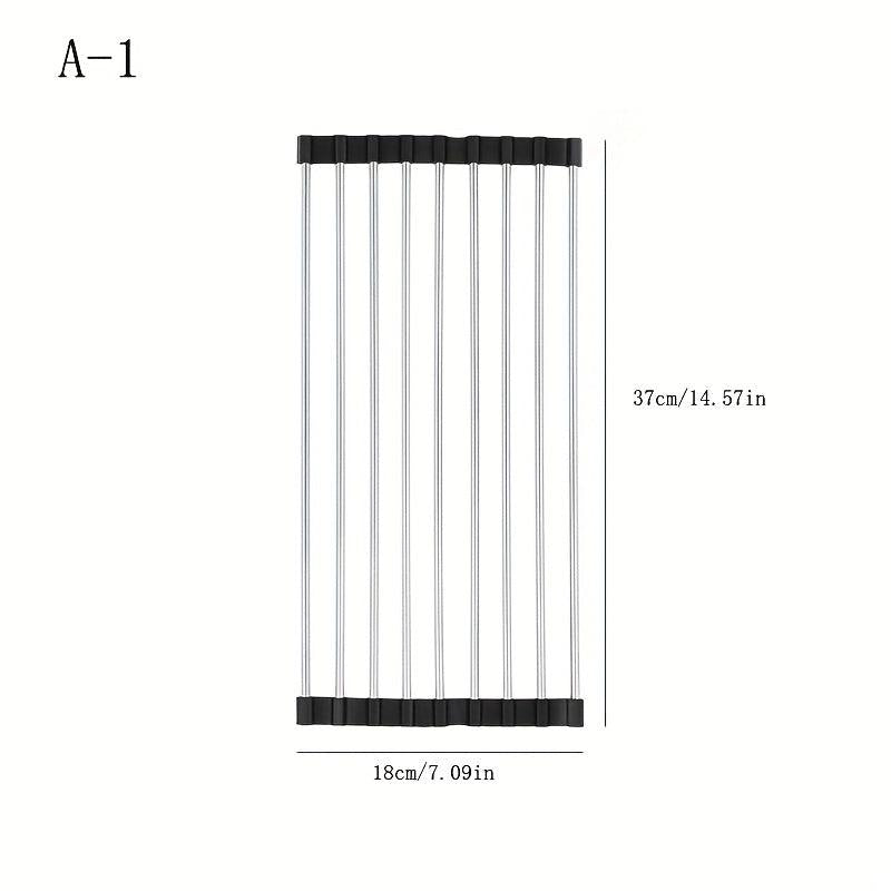 Stainless Steel Foldable Bowl Rack Drain Basket