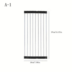 Stainless Steel Foldable Bowl Rack Drain Basket