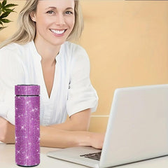 Smart Artificial Diamond Tea Cup with Filter 500ml