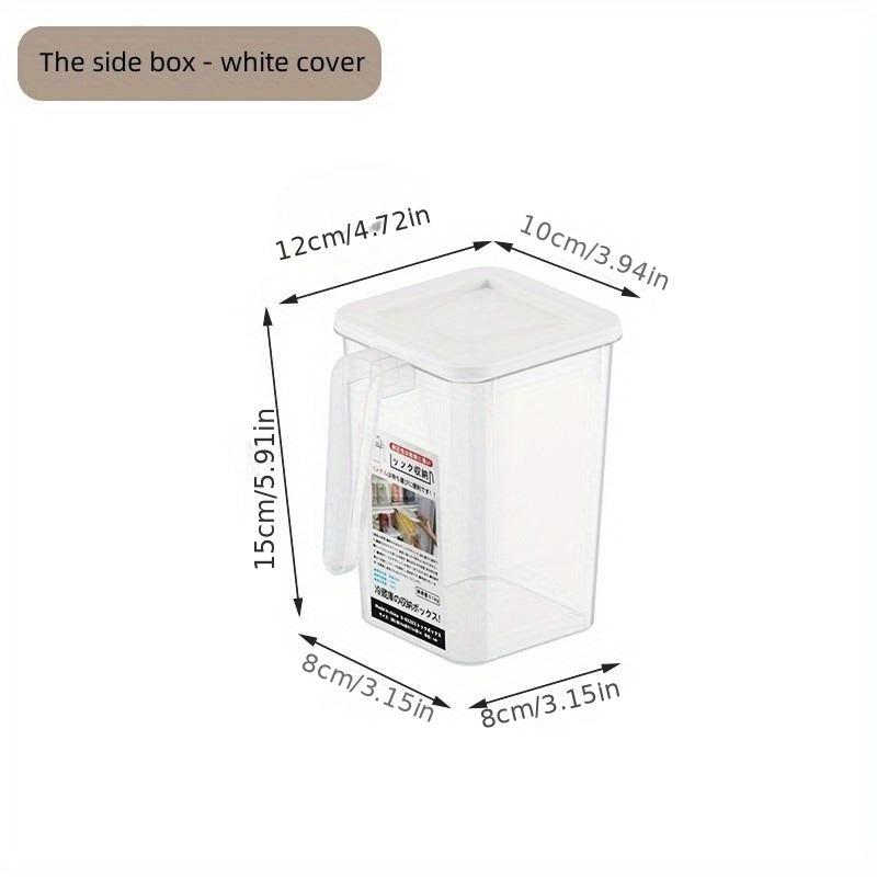 4pcs Fridge Side Storage Boxes Drawer Type Freezer Box Vegetable Egg Box