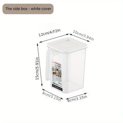 4pcs Fridge Side Storage Boxes Drawer Type Freezer Box Vegetable Egg Box