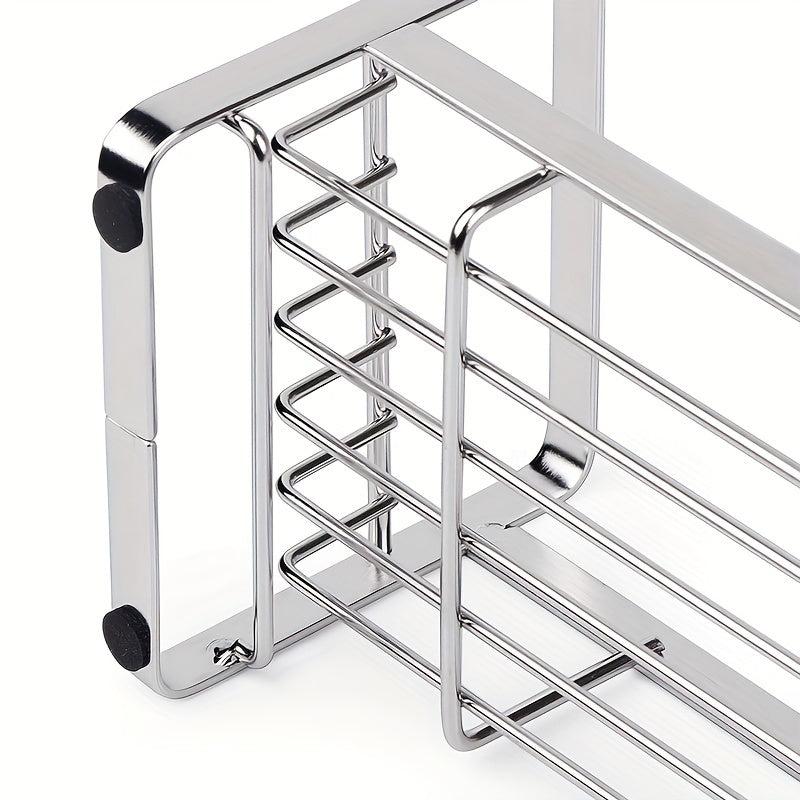 Kitchen Faucet Rack Sponge Drain Basket with Detachable Drain Tray