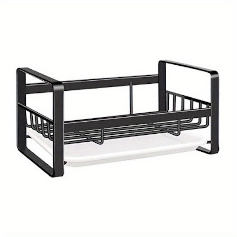 Kitchen Faucet Rack Sponge Drain Basket with Detachable Drain Tray