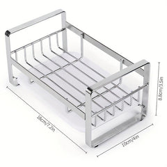 Kitchen Faucet Rack Sponge Drain Basket with Detachable Drain Tray