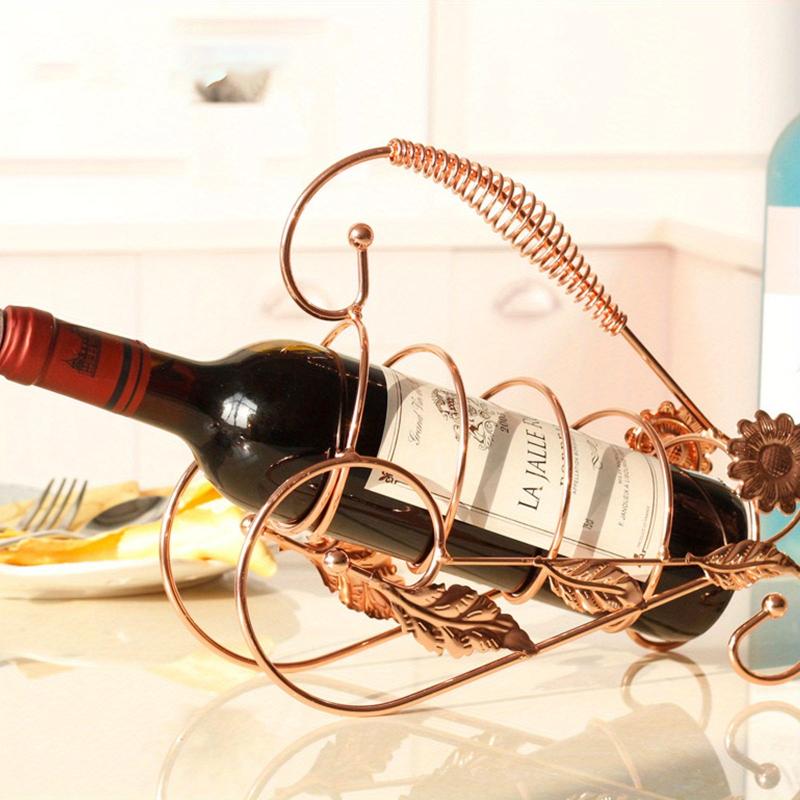 Stylish Iron Tabletop Wine Rack for Easy Access and Home Decor