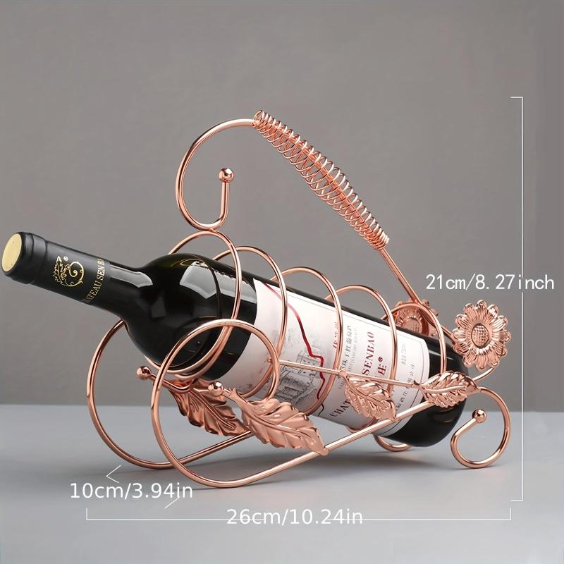 Stylish Iron Tabletop Wine Rack for Easy Access and Home Decor