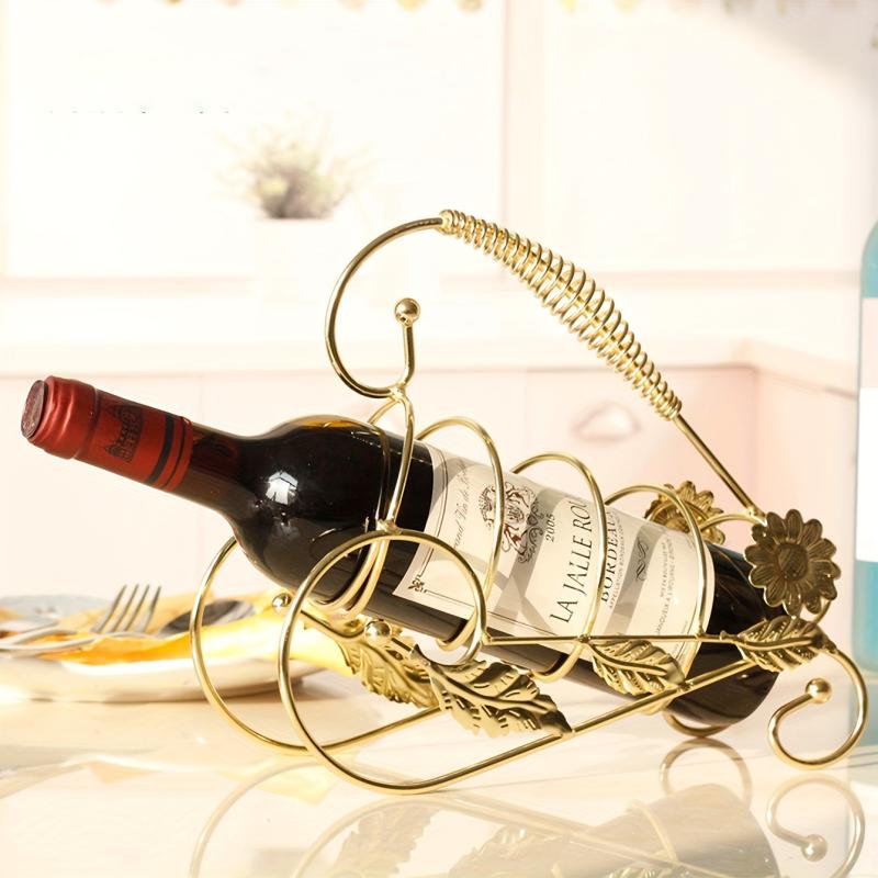 Stylish Iron Tabletop Wine Rack for Easy Access and Home Decor
