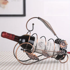 Stylish Iron Tabletop Wine Rack for Easy Access and Home Decor
