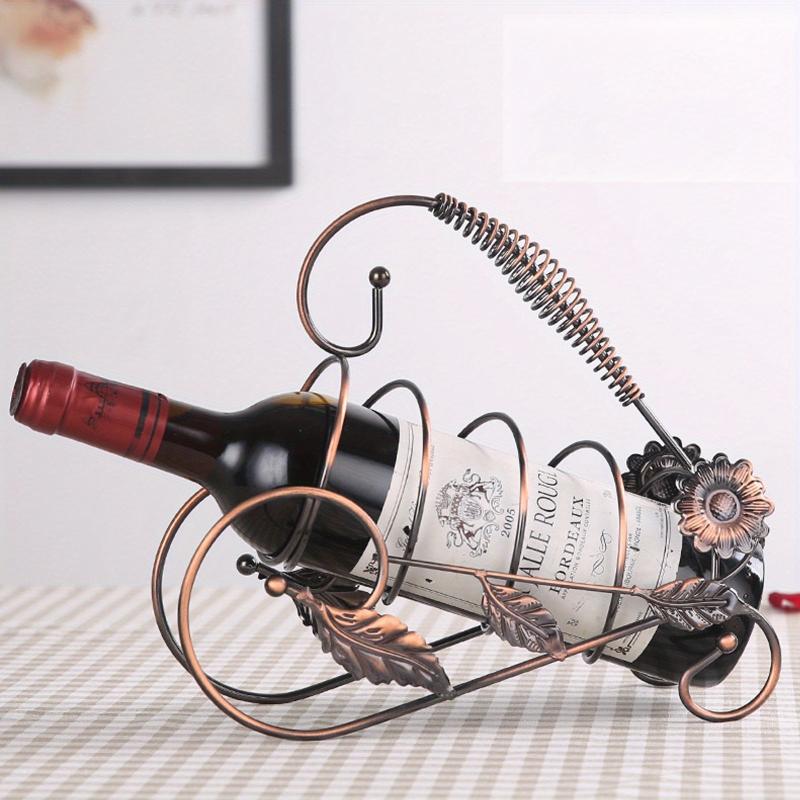 Stylish Iron Tabletop Wine Rack for Easy Access and Home Decor