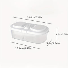 Transparent Crisper Box for Fruits & Veggies with Sealed Lid
