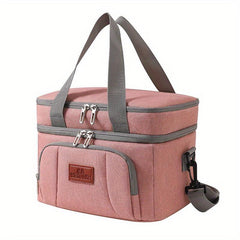 10L Portable Insulation Bag Double Layer Oxford Cloth Waterproof Lunch Bag