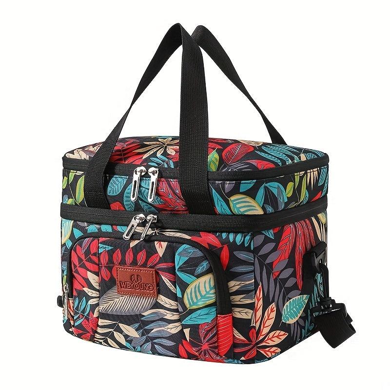 10L Portable Insulation Bag Double Layer Oxford Cloth Waterproof Lunch Bag