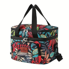 10L Portable Insulation Bag Double Layer Oxford Cloth Waterproof Lunch Bag