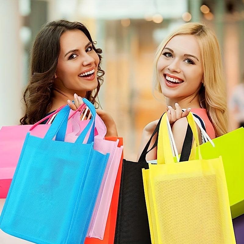 10pcs Reusable Shopping Bags Non Woven Storage Supermarket Clothing