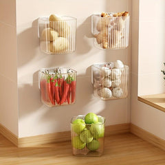 Wall Mounted Hanging Basket For Kitchen Refrigerator Side Door Pantry Toilets