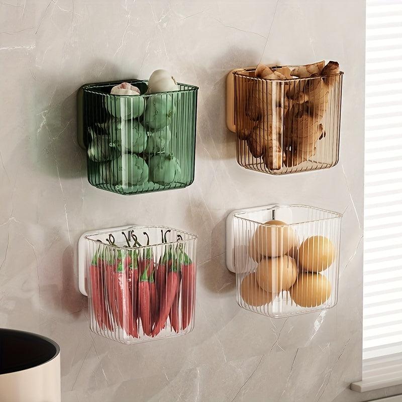 Wall Mounted Hanging Basket For Kitchen Refrigerator Side Door Pantry Toilets